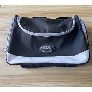 Vintage Y2K Lucky Brand Duffel Bowling Travel Bag Black White Canvas Zipper
